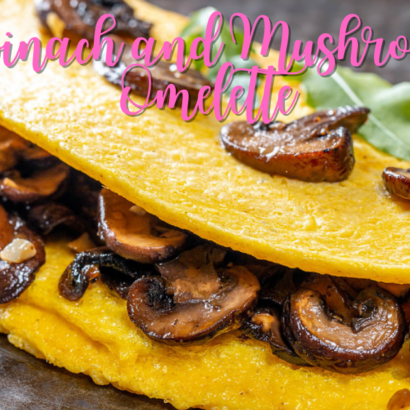 Spinach and mushroom omelette